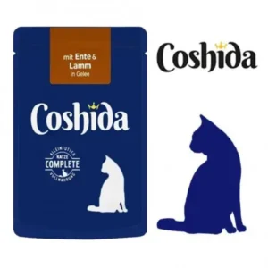 پوچ گربه کوشیدا (COSHIDA) طعم اردک و بره در ژله 100 گرم