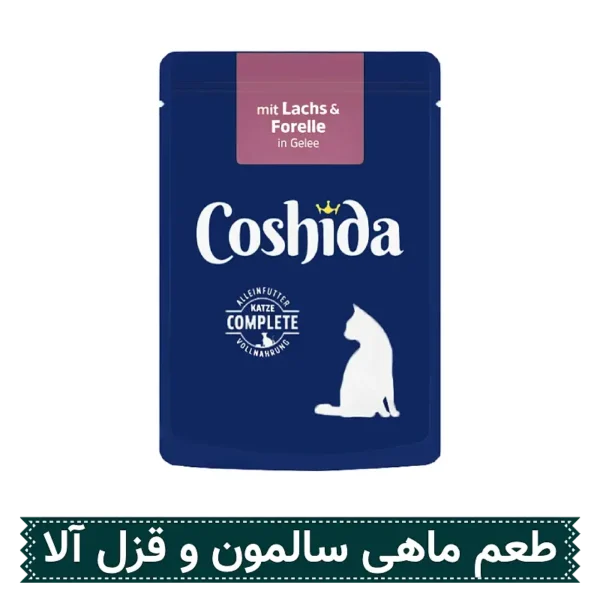 پوچ گربه کوشیدا با طعم سالمون و قزل آلا