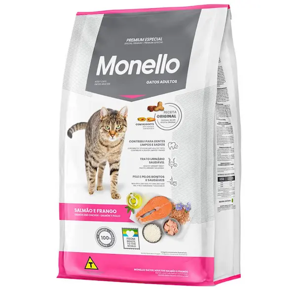 غذای خشک گربه مونلو میکس (MONELLO) سالمون و مرغ
