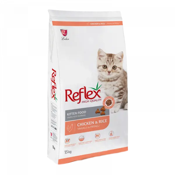 غذا خشک بچه گربه رفلکس (REFLEX) کیتن طعم مرغ و برنج