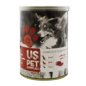 کنسرو پته سگ US PET گوشت خالص گاو 400 گرم - برساپت