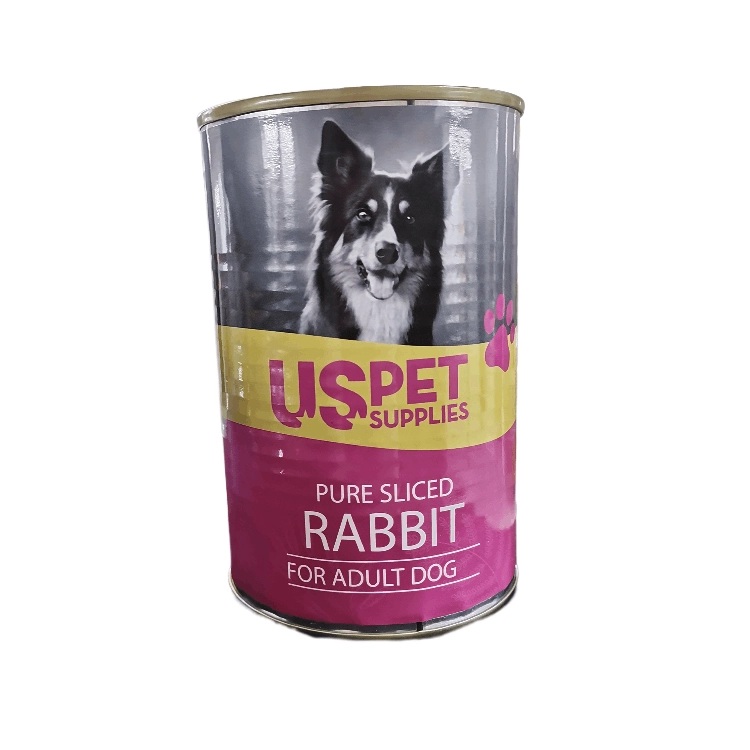 کنسرو نچرال سگ يو اس پت (US PET) طعم خرگوش 400 گرم