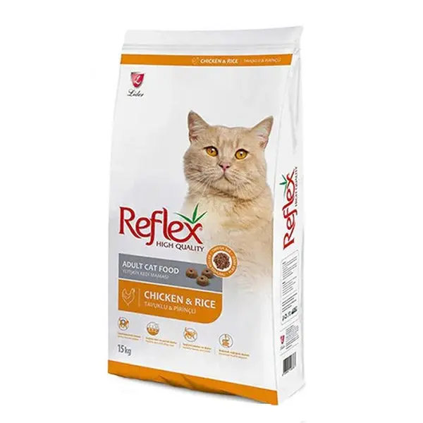 غذای خشک گربه بالغ رفلکس (REFLEX) طعم مرغ و برنج