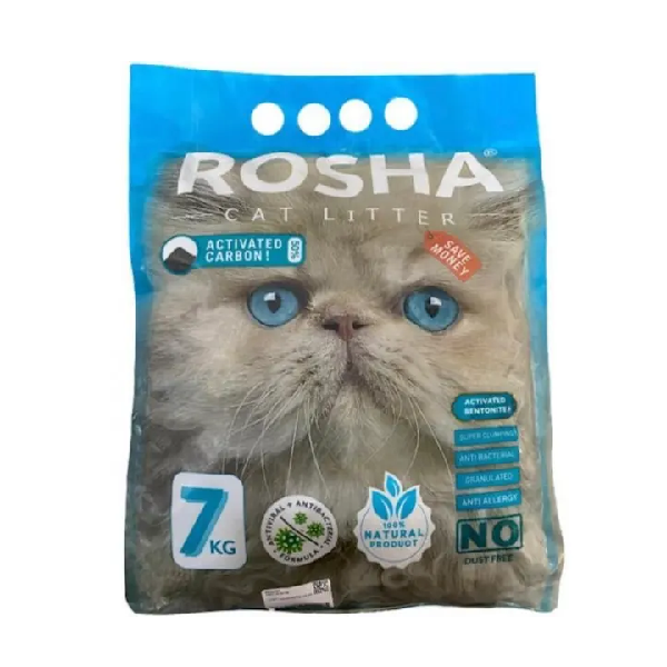 خاک گربه روشا (ROSHA) 50% کربن 5 کیلوگرم