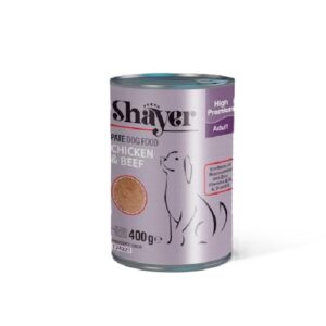کنسرو سگ شایر (SHAYER) پته مرغ و بیف 400 گرم