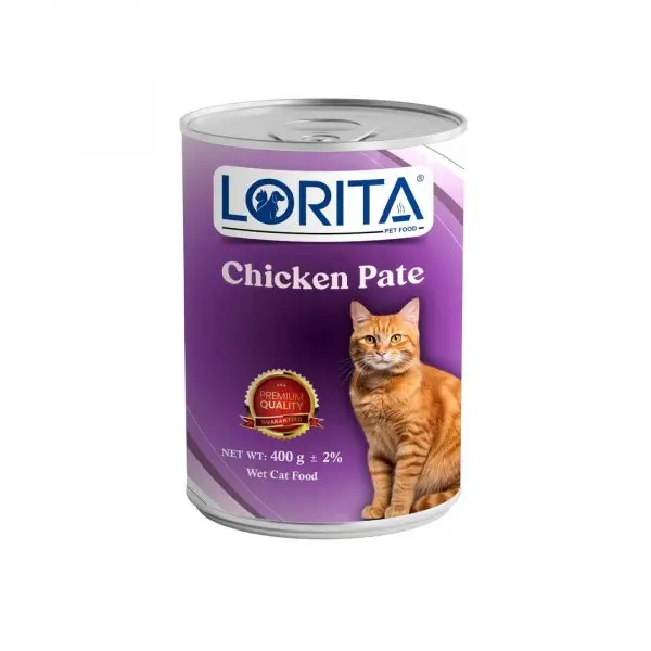 کنسرو گربه لوریتا (LORITA) پته طعم مرغ 400 گرم