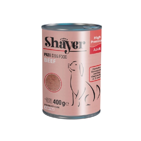 کنسرو سگ شایر (SHAYER) پته بیف 400 گرم