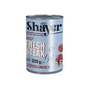 کنسرو سگ شایر (SHAYER) استیک بیف 300 گرم