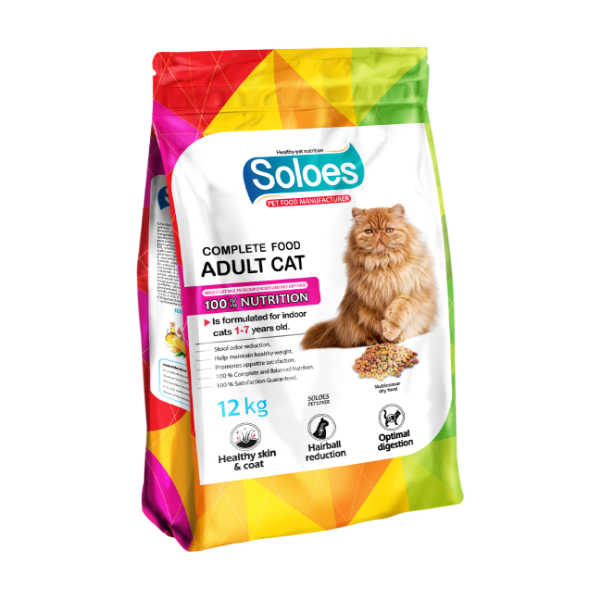 غذا خشک گربه بالغ سولواس (SOLOES) مولتی کالر طعم مرغ و برنج