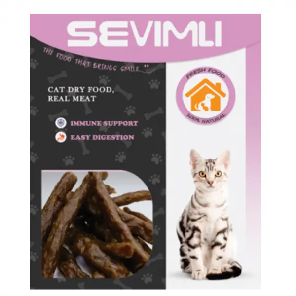 تشويقی طبیعی گربه سويملی (SEVIMLI) مدادی گوشت گاو 100 گرم